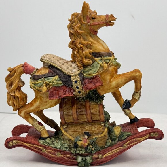 Vintage Windsor Collection Musical Rocking Horse Figurine Jingle Bells Christmas - Picture 6 of 14